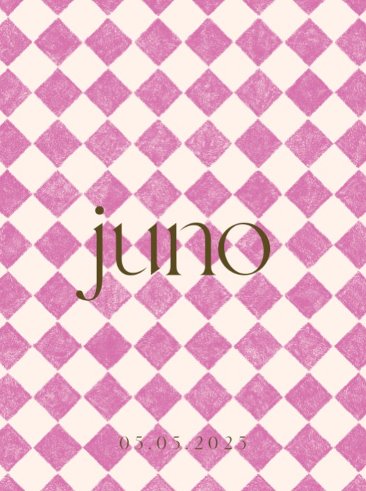 Poster roze ruitjes patroon 30x40