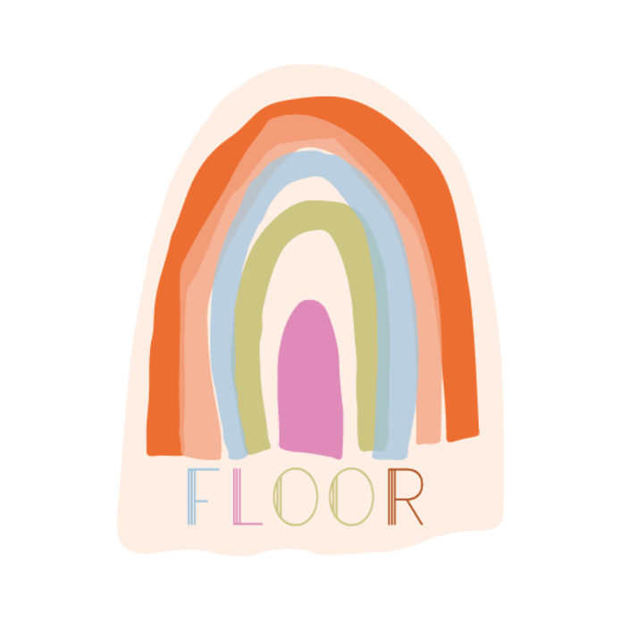Geboortekaartje in vorm van regenboog - klein