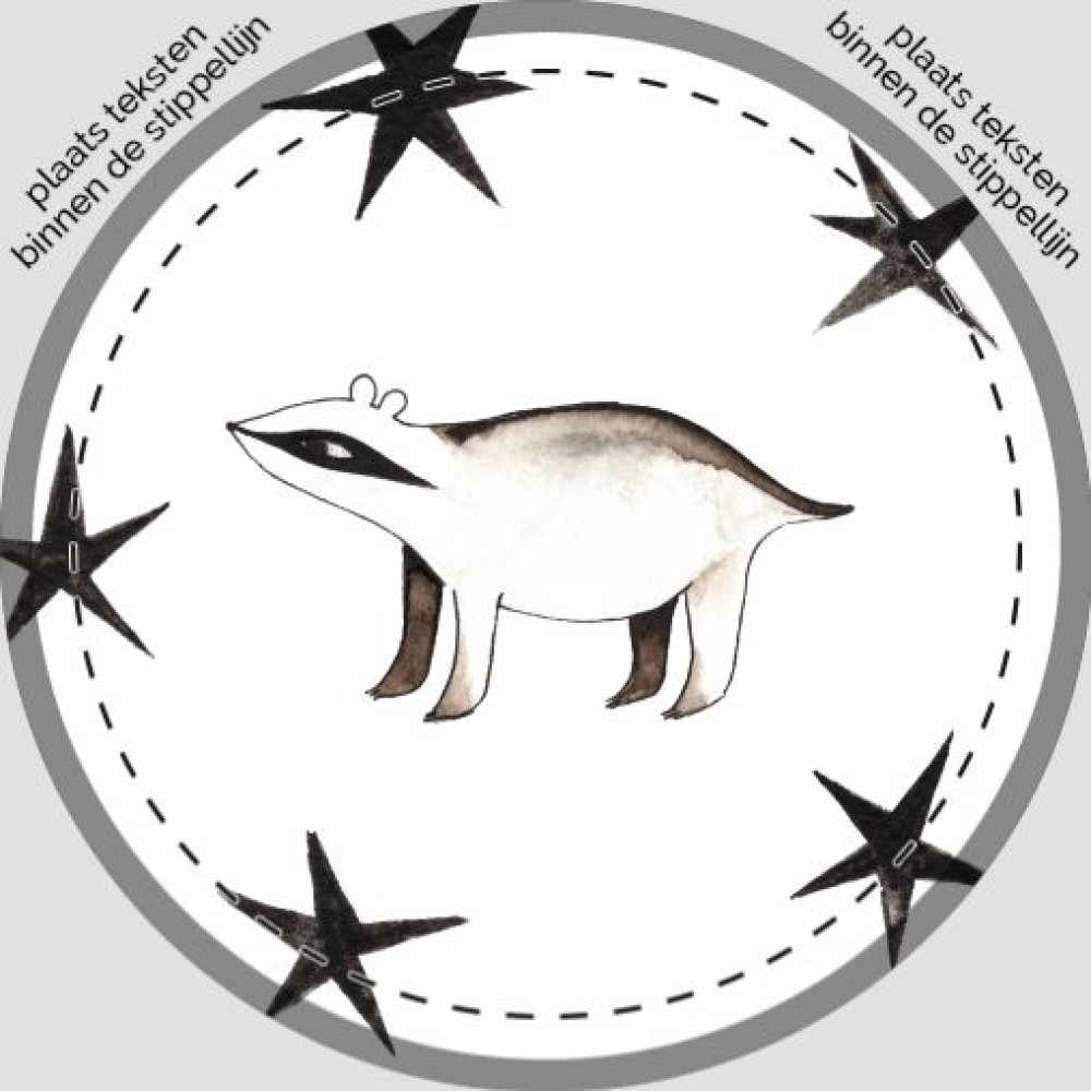 Sluitsticker - das met sterrenpatroon Atelier Fabel