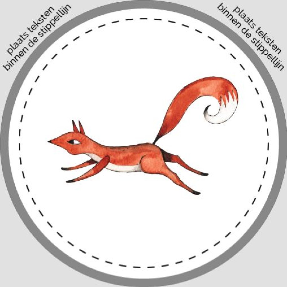 Sluitsticker - eekhoorn Atelier Fabel