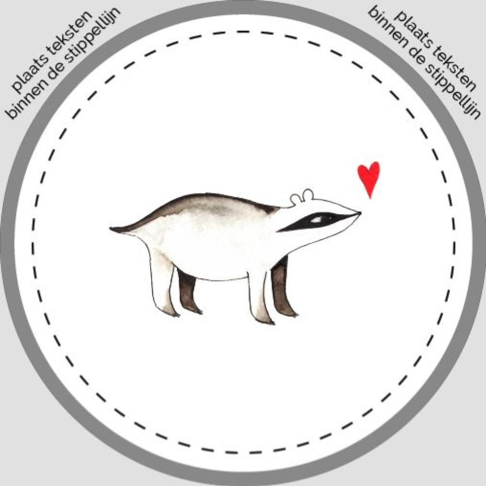 Sluitsticker - das met hartje Atelier Fabel