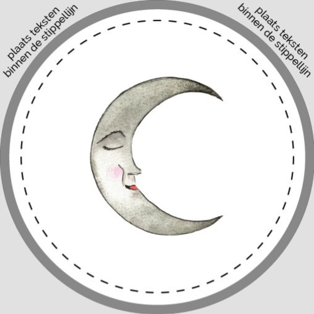 Sluitsticker - halve maan Atelier Fabel