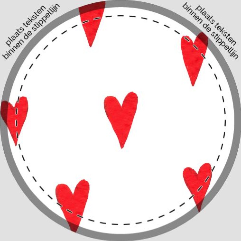 Sluitsticker - hartjespatroon Atelier Fabel