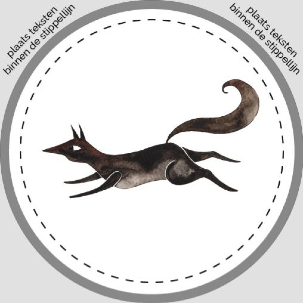 Sluitsticker - wolf Atelier Fabel