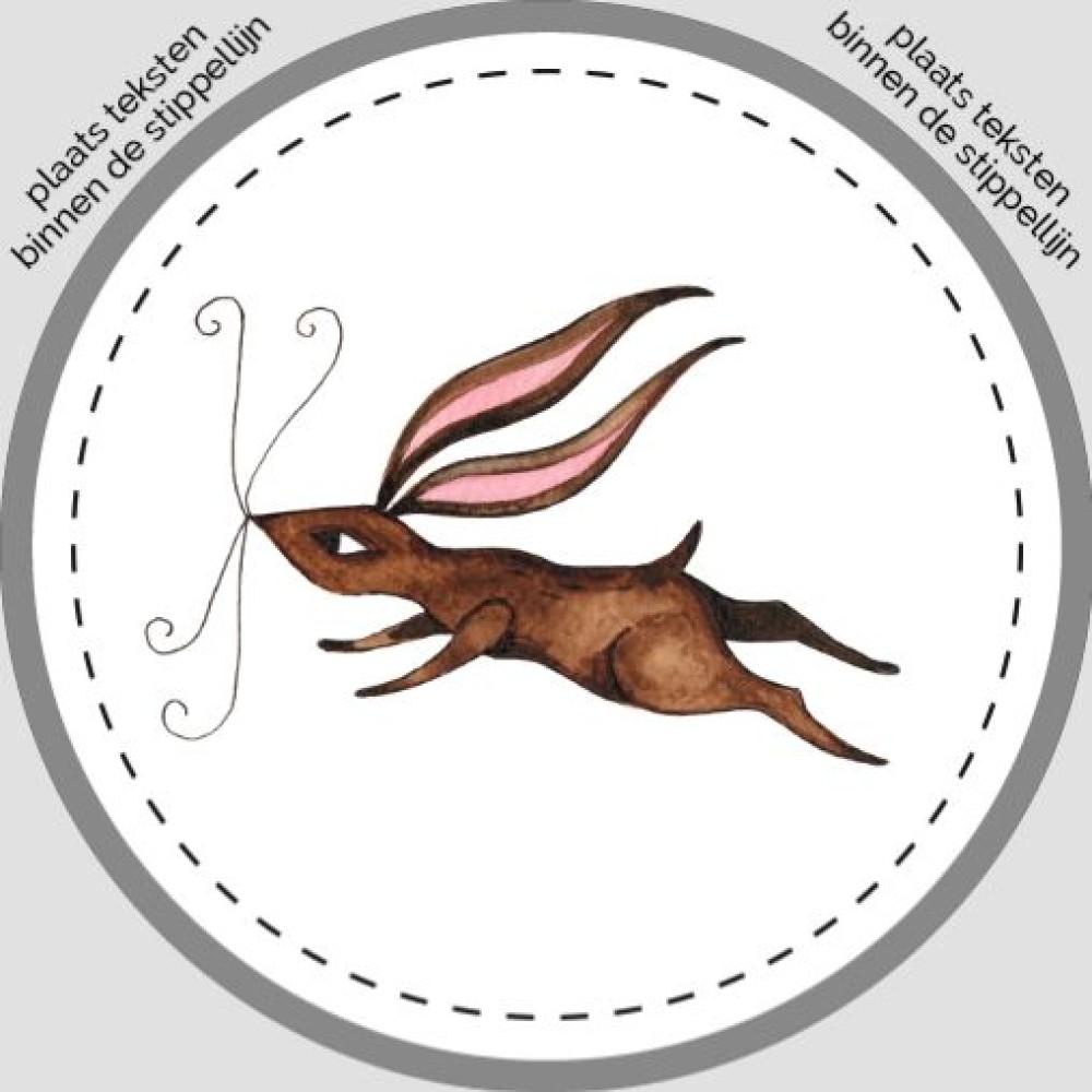 Sluitsticker - konijn Atelier Fabel