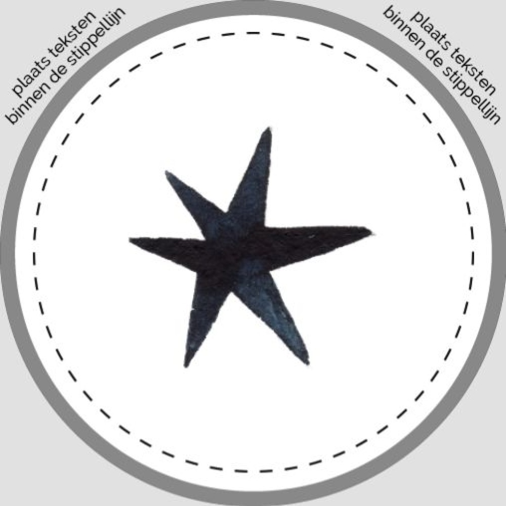 Sluitsticker - blauwe ster Atelier Fabel