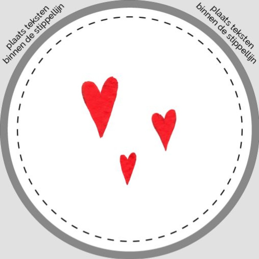 Sluitsticker - hartjes Atelier Fabel