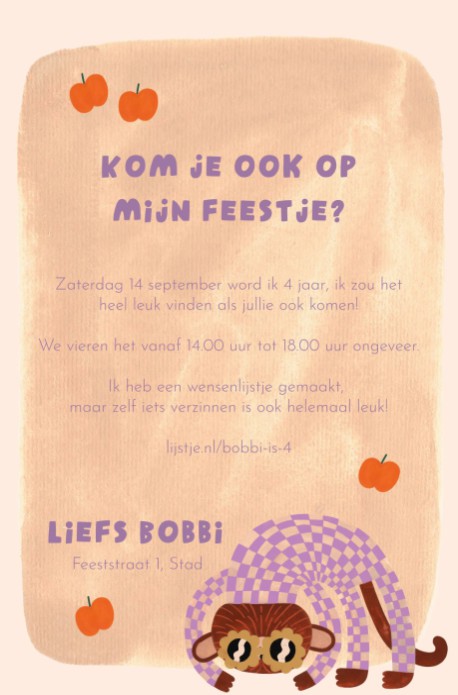 kaart achterzijde
