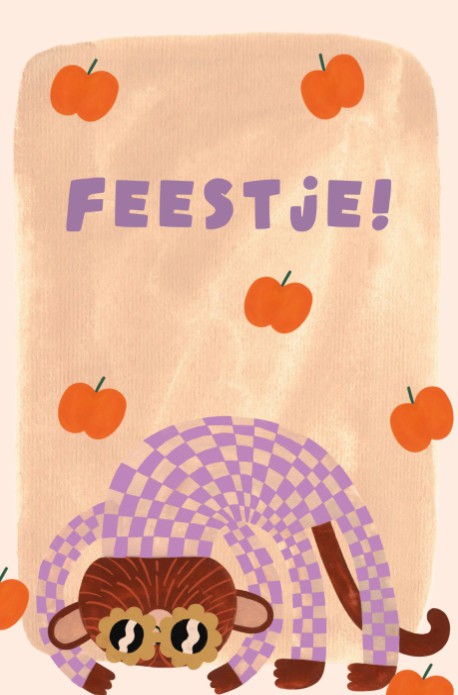 Verjaardagsfeestje Aap en appels