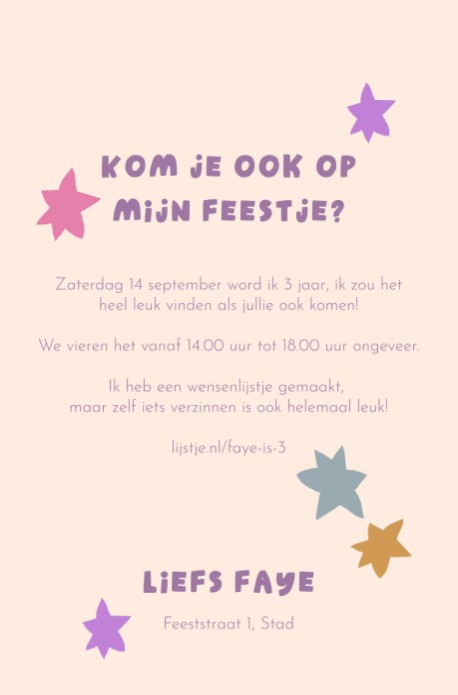 kaart achterzijde