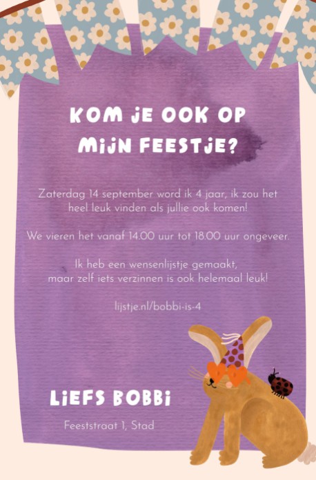 kaart achterzijde