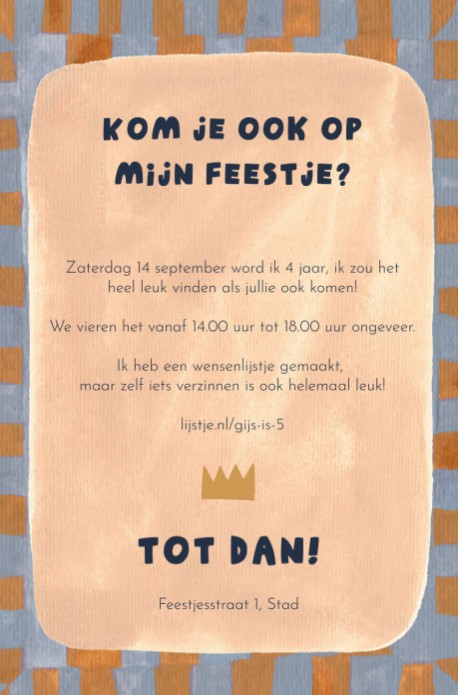 kaart achterzijde
